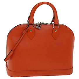 Louis Vuitton-LOUIS VUITTON Epi Alma PM Hand Bag Orange Pimon M40623 LV Auth 75380-Other,Orange