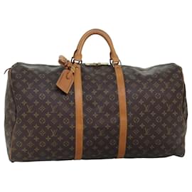 Louis Vuitton-Louis Vuitton Monogram Keepall 60 Boston Bag M41422 LV Auth 75393-Monogram