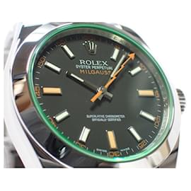 Rolex-ROLEX Milgauss green glass 116400GV V series '09 Mens-Silvery
