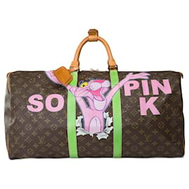 Louis Vuitton-LOUIS VUITTON Keepall Bag in Brown Canvas - 101287-Brown
