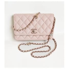 Chanel-Portafoglio Chanel su catena 24c-Rosa