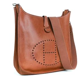 Hermès-HERMES  Handbags T.  leather-Brown