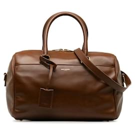Yves Saint Laurent-Yves Saint Laurent Classic Leather Duffle Bag Leather Handbag 322049 in good condition-Other