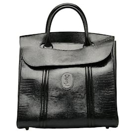 Yves Saint Laurent-Yves Saint Laurent Embossed Leather Handbag Leather Handbag in Good condition-Other