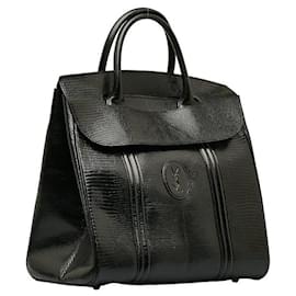 Yves Saint Laurent-Yves Saint Laurent Embossed Leather Handbag Leather Handbag in Good condition-Other