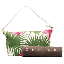 Céline-Sac à main en toile Celine Palm Print & Floral Bag en bon état-Autre