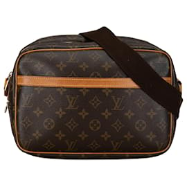 Louis Vuitton-Louis Vuitton Brown Monogram Reporter PM-Castaño