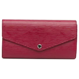 Louis Vuitton-Louis Vuitton Red Epi Sarah Wallet-Red