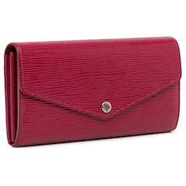 Louis Vuitton-Louis Vuitton Red Epi Sarah Wallet-Red