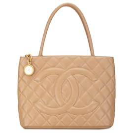 Chanel-Chanel Brown Caviar Medallion Tote-Brown,Other