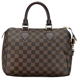 Louis Vuitton-Louis Vuitton Brown Damier Ebene Speedy 25-Castaño