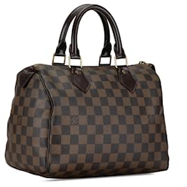 Louis Vuitton-Louis Vuitton Brown Damier Ebene Speedy 25-Castaño