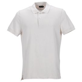 Polo Tom Ford en Coton Blanc Blanc Écru