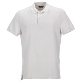 Tom Ford-Tom Ford Polo Shirt in White Cotton-White,Cream
