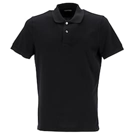 Tom Ford-Tom Ford Polo Shirt in Black Cotton-Black