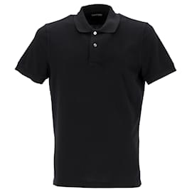 Tom Ford-Tom Ford Polo Shirt in Black Cotton-Black