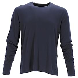 Tom Ford-Tom Ford Long Sleeve Shirt in Navy Blue Cotton-Blue,Navy blue
