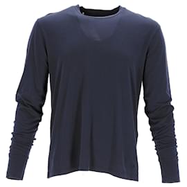 Tom Ford-Tom Ford Long Sleeve Shirt in Navy Blue Cotton-Blue,Navy blue