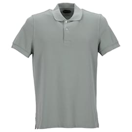 Tom Ford-Tom Ford Polo Shirt in Green Cotton-Green,Olive green