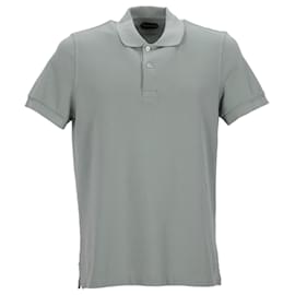 Tom Ford-Tom Ford Polo Shirt in Green Cotton-Green,Olive green