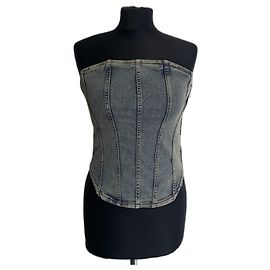 Corset Maje in denim blu Blu