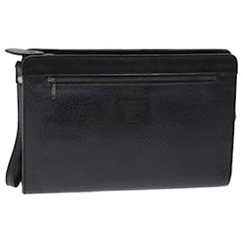 Autre Marque-Burberrys Clutch Bag Leather Black Auth bs14433-Black