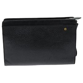 Autre Marque-Burberrys Clutch Bag Leather Black Auth bs14433-Black