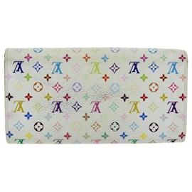 Louis Vuitton-LOUIS VUITTON Multicolor Portefeuille Sarah Wallet White M93532 LV Auth bs14528-White