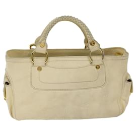 Céline-CELINE Boogie bag Hand Bag Leather Beige Auth bs14379-Beige