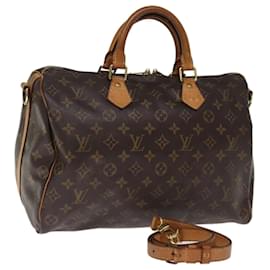 Louis Vuitton-Louis Vuitton Monogram Speedy Bandouliere 35 Hand Bag M41111 LV Auth 75286-Monogram