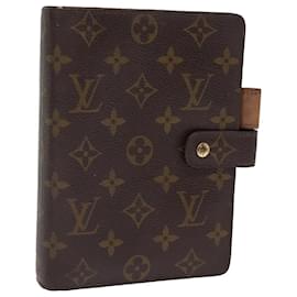 Louis Vuitton-LOUIS VUITTON Monogram Agenda MM Day Planner Cover R20105 LV Auth hk1285-Monogram