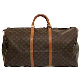 Louis Vuitton-Louis Vuitton Monogram Keepall 60 Boston Bag M41422 LV Auth yk12491-Monogram