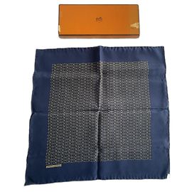 Hermès Echarpes homme Doré Bleu Marine