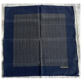 Hermès-Lenços Masculinos-Dourado,Azul marinho