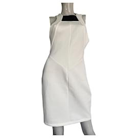 Robe mini Esa Aqaq blanche Blanc