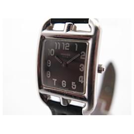 Hermès-HERMES CAPE COD PM CC WATCH1.210 31 MM QUARTZ STEEL PALLADIE STEEL WATCH-Silvery