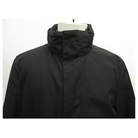 Prada-PRADA COAT LONG SGB PARKA226 l 52 BLACK NYLON JACKET MEN JACKET COAT-Black