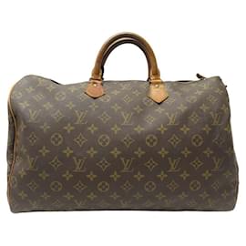 Louis Vuitton-VINTAGE SAC A MAIN LOUIS VUITTON SPEEDY 40 TOILE MONOGRAM M41522 HAND BAG-Marron