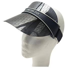 Christian Dior-NEW CHRISTIAN DIOR CAP WITH CLUB VISOR 31b8 45-68 BLACK BLUE VISOR-Other