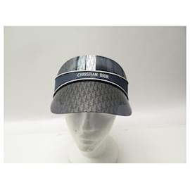 Christian Dior-NEW CHRISTIAN DIOR CAP WITH CLUB VISOR 31b8 45-68 BLACK BLUE VISOR-Other