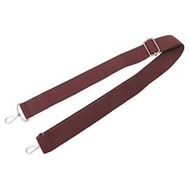 Hermès-HERMES SPORT STRAP BORDEAUX CANVAS HANDLE BAG HANDLE BAG-Dark red