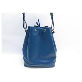 Louis Vuitton-BOLSA VINTAGE LOUIS VUITTON NOE GM EM BOLSA DE MÃO DE COURO EPI AZUL-Azul