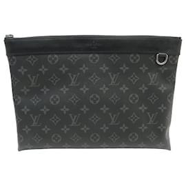 Louis Vuitton-LOUIS VUITTON DISCOVERY CLUTCH BAG MONOGRAM ECLIPSE CANVAS M62291 BAGS-Grey