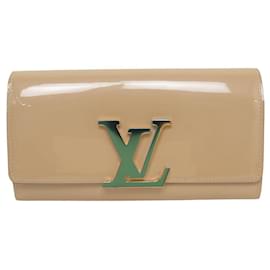 Louis Vuitton-NEUE LOUIS VUITTON LOUISE M GELDBÖRSE61318 NEUE BRIEFTASCHE AUS BEIGEM LACKLEDER-Beige