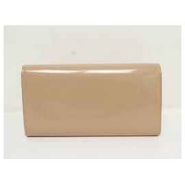 Louis Vuitton-NEUF PORTEFEUILLE LOUIS VUITTON LOUISE M61318 CUIR VERNIS BEIGE NEW WALLET-Beige