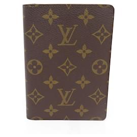Louis Vuitton-VINTAGE LOT LOUIS VUITTON PORTEFEUILLE + PORTE PHOTOS TOILE MONOGRAM SET WALLET-Marron
