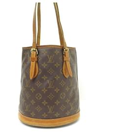 Louis Vuitton-LOUIS VUITTON BUCKET PM M HANDBAG42238 LV HAND BAG MONOGRAM CANVAS TOTE-Brown