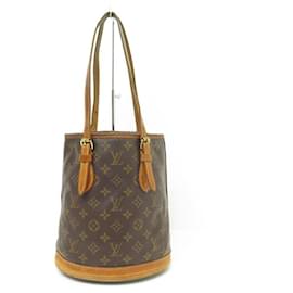 Louis Vuitton-LOUIS VUITTON BUCKET PM M HANDBAG42238 LV HAND BAG MONOGRAM CANVAS TOTE-Brown