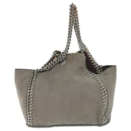 Autre Marque-Stella MacCartney Chain Falabella Tote Bag Polyester Gray Auth bs8831-Grey