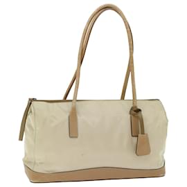 Prada-PRADA Shoulder Bag Nylon Beige Auth bs13402-Beige